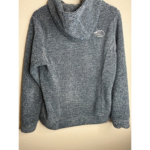 The North Face Women’s M Blue Sherpa Fleece Hoodie Pullover Soft Warm - Picture 7 of 12